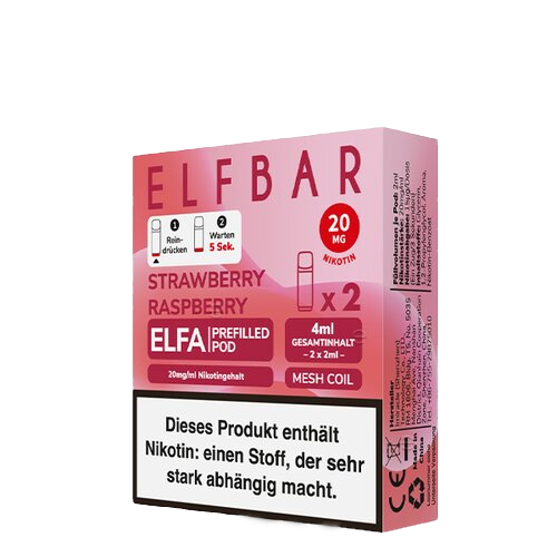 ELF Bar - ELFA - Prefilled Pods (2 Stück) - Strawberry Raspberry - 20mg/ml