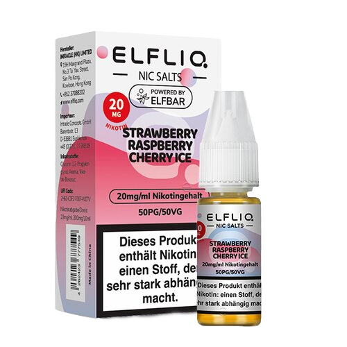 ELFLIQ - Strawberry Raspberry Cherry Ice - Nikotinsalz - 10 ml
