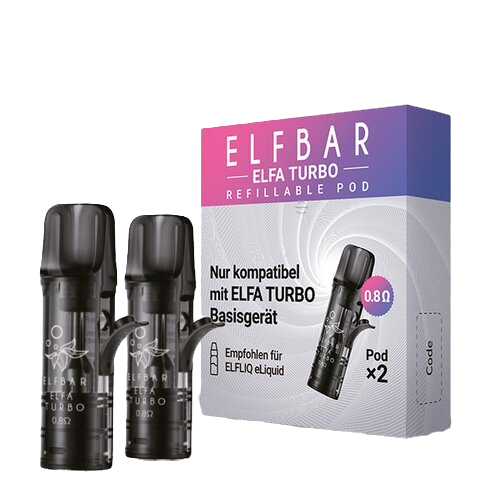 Elf Bar - Elfa Turbo - Refillable Pods (2 Stück) - 0,8 Ohm
