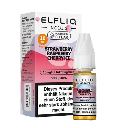 ELFLIQ - Strawberry Raspberry Cherry Ice - Nikotinsalz - 10 ml