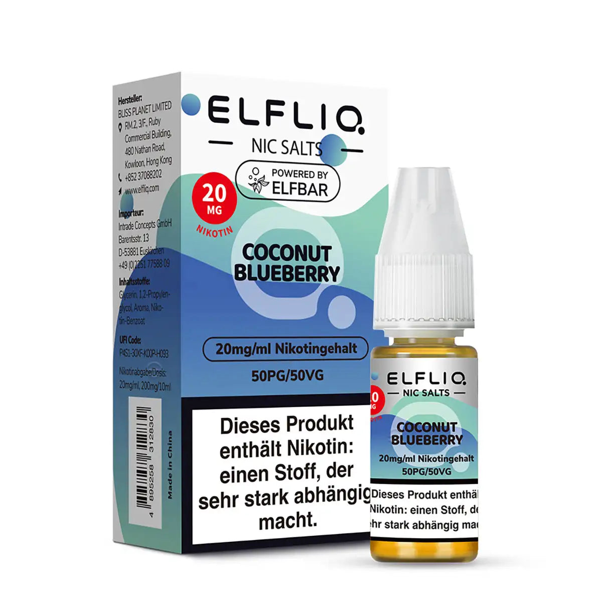ELFLIQ - Coconut Blueberry - Nikotinsalz - 10 ml