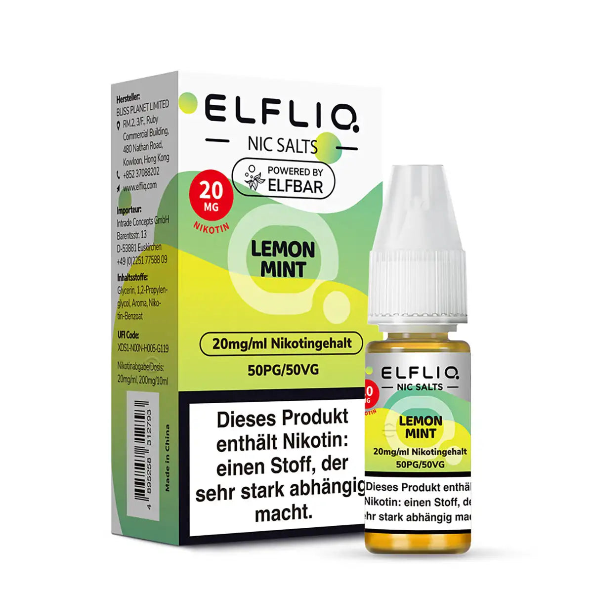 ELFLIQ - Lemon Mint - Nikotinsalz - 10 ml