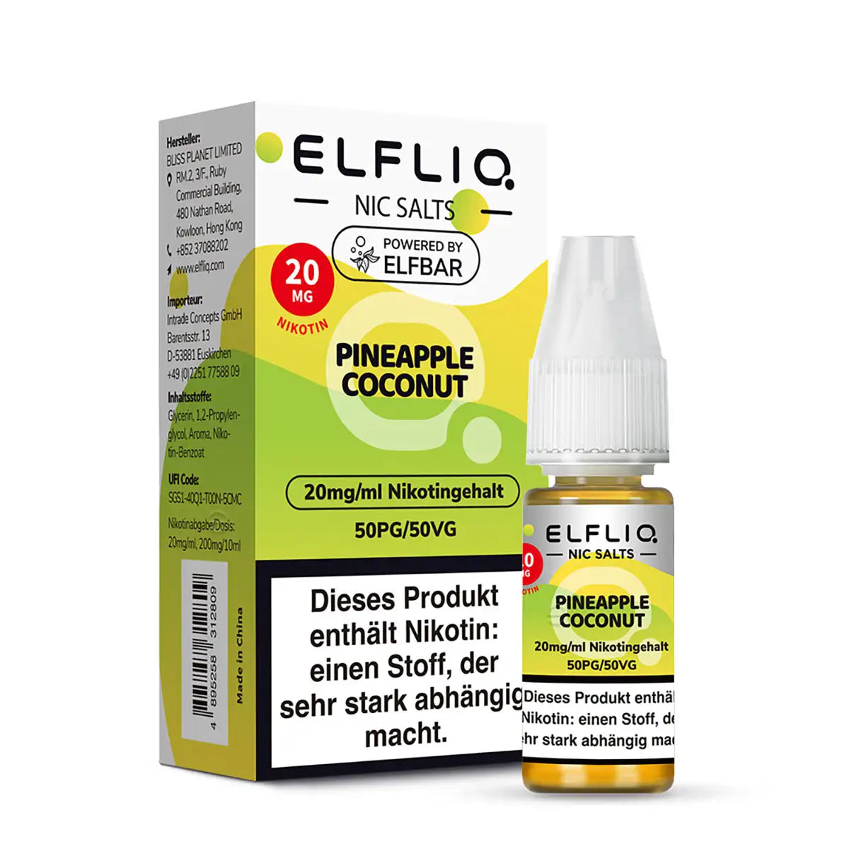 ELFLIQ - Pineapple Coconut - Nikotinsalz - 10 ml