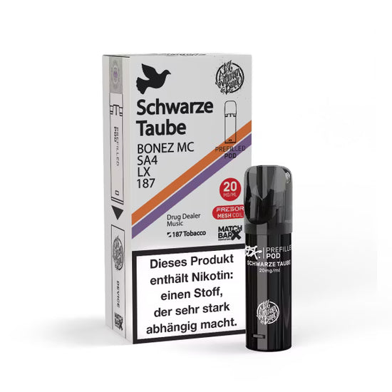 SALE - 187 Strassenbande - Prefilled Pod - Schwarze Taube - 20 mg/ml - SALE