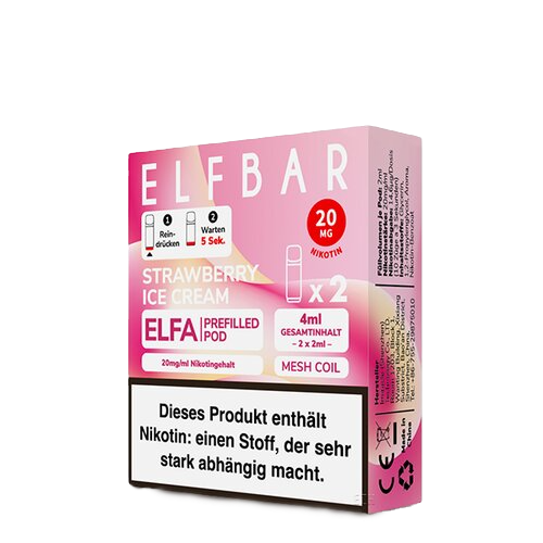 ELF Bar - ELFA - Prefilled Pods (2 Stück) - Strawberry Ice Cream - 20mg/ml