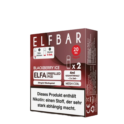 ELF Bar - ELFA - Prefilled Pods (2 Stück) - Blackberry Ice - 20mg/ml