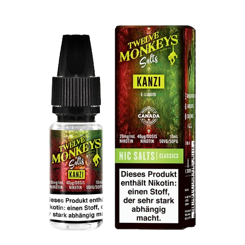 Twelve Monkeys - Kanzi - 20 mg/ml - Nikotinsalz - 10 ml