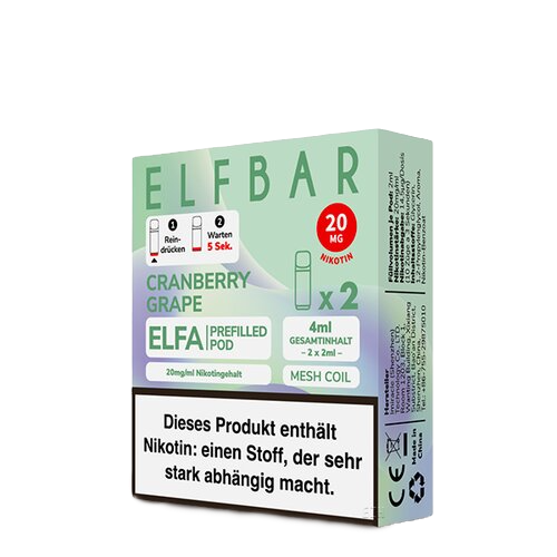 ELF Bar - ELFA - Prefilled Pods (2 Stück) - Cranberry Grape - 20mg/ml