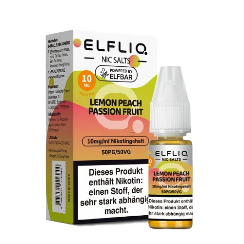 ELFLIQ - Lemon Peach Passion Fruit - Nikotinsalz - 10 ml
