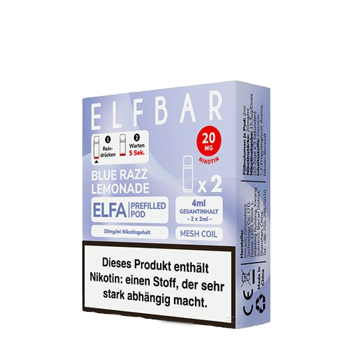 ELF Bar - ELFA - Prefilled Pods (2 Stück) - Blue Razz Lemonade - 20mg/ml