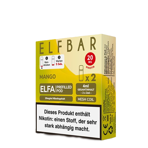ELF Bar - ELFA - Prefilled Pods (2 Stück) - Mango - 20mg/ml