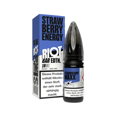 Riot Salt - BAR EDTN - Strawberry MAXX Energy - Nikotinsalz - 10 ml