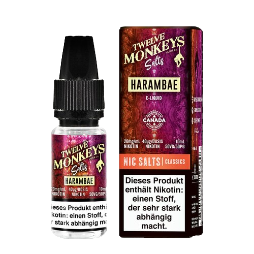 Twelve Monkeys - Harambae - 20 mg/ml - Nikotinsalz - 10 ml