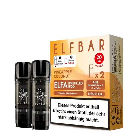 ELF Bar - ELFA - Prefilled Pods (2 Stück) - Pineapple Coconut  - 20 mg/ml