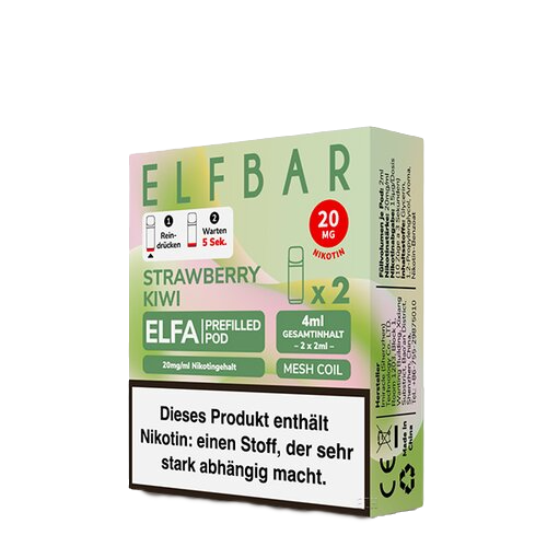 ELF Bar - ELFA - Prefilled Pods (2 Stück) - Strawberry Kiwi - 20mg/ml