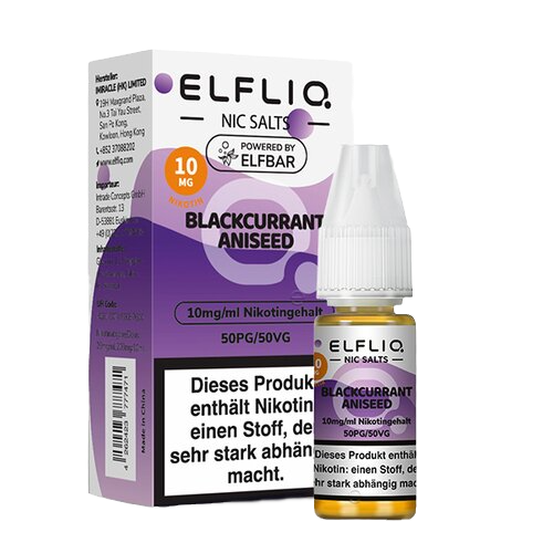 ELFLIQ - Blackcurrant Aniseed - Nikotinsalz - 10 ml