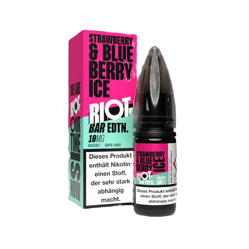 Riot Salt - BAR EDTN - Strawberry Blueberry Ice - Nikotinsalz - 10 ml