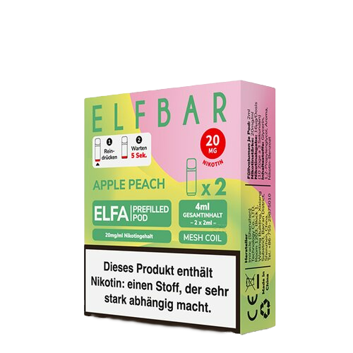 ELF Bar - ELFA - Prefilled Pods (2 Stück) - Apple Peach - 20mg/ml