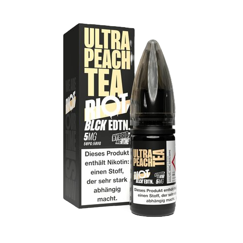 Riot Salt - BLCK Edition - Ultra Peach Tea - Hybrid Nikotin - 10 ml