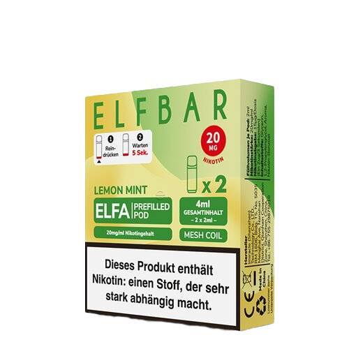 ELF Bar - ELFA - Prefilled Pods (2 Stück) - Lemon Mint - 20mg/ml