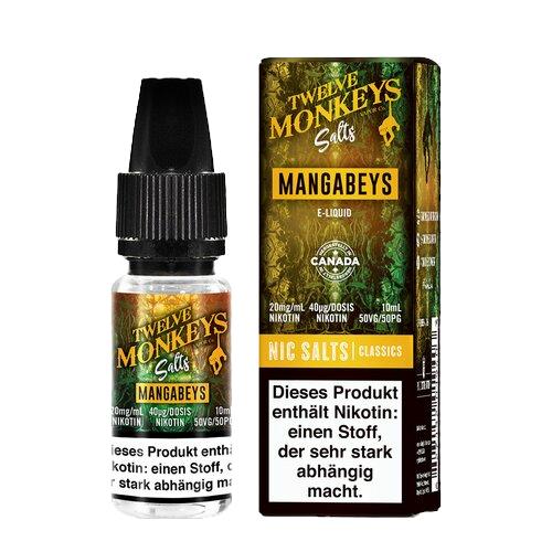 Twelve Monkeys - Mangabeys - 20 mg/ml - Nikotinsalz - 10 ml