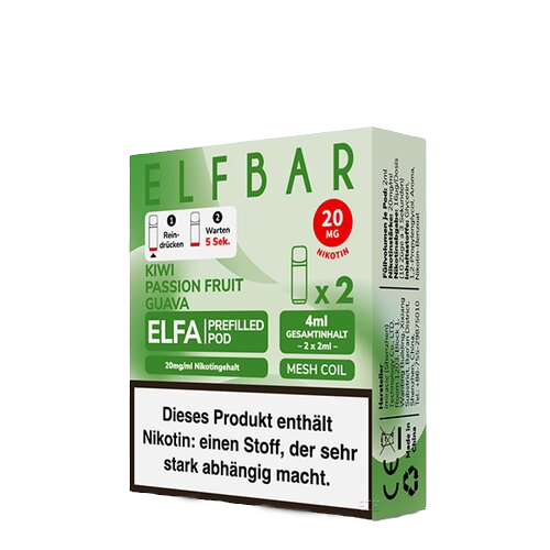 ELF Bar - ELFA - Prefilled Pods (2 Stück) - Kiwi Passion Fruit Guava - 20mg/ml