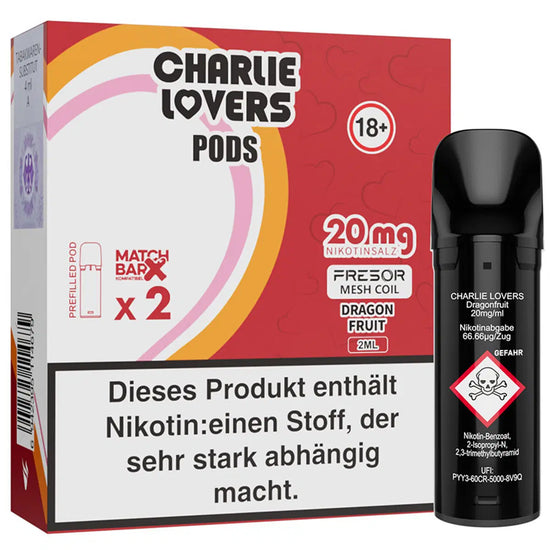 SALE - Charlie Lovers - Prefilled Pod - Dragon Fruit - 20 mg/ml - SALE