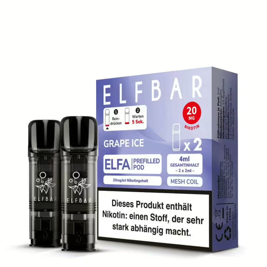 ELF Bar - ELFA - Prefilled Pods (2 Stück) - Grape Ice - 20mg/ml