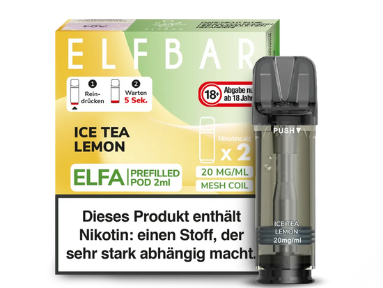 ELF Bar - ELFA - Prefilled Pods (2 Stück) - Ice Tea Lemon - 20mg/ml