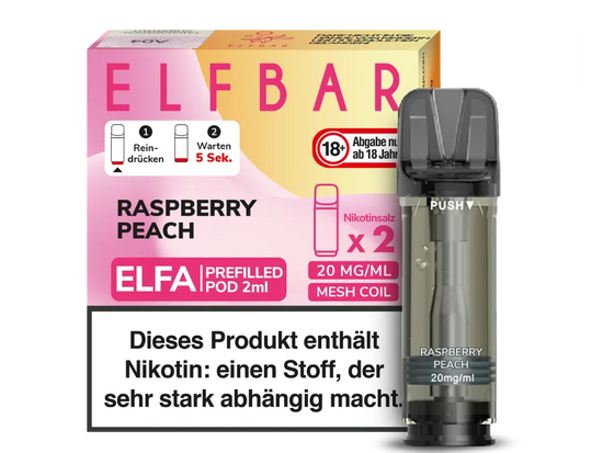 ELF Bar - ELFA - Prefilled Pods (2 Stück) - Raspberry Peach - 20mg/ml