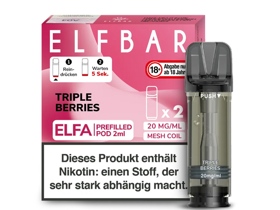 ELF Bar - ELFA - Prefilled Pods (2 Stück) - Triple Berries- 20mg/ml