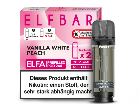 ELF Bar - ELFA - Prefilled Pods (2 Stück) - Vanilla White Peach - 20mg/ml