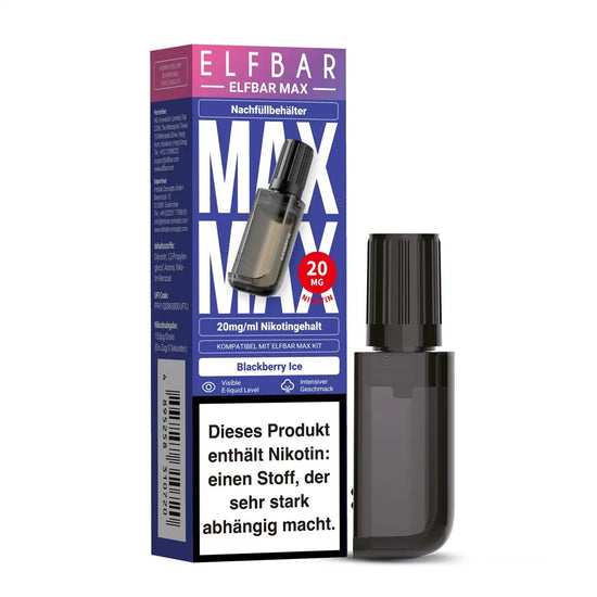 ELF Bar - MAX - Refill Container - Blackberry Ice - 10 ml - 20 mg/ml