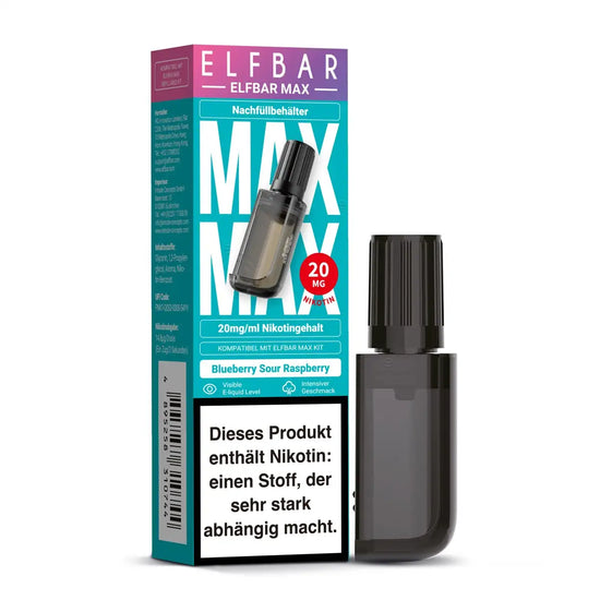 ELF Bar - MAX - Refill Container - Blueberry Sour Raspberry - 10 ml - 20 mg/ml