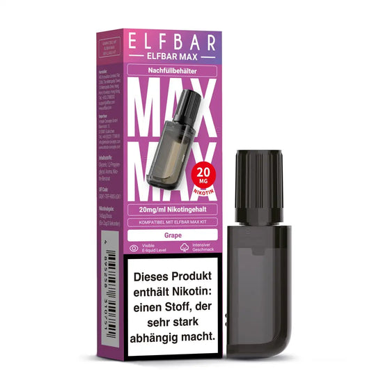 ELF Bar - MAX - Refill Container - Grape - 10 ml - 20 mg/ml