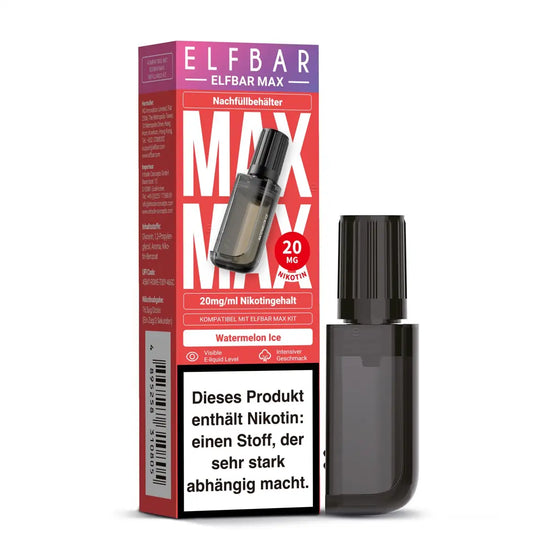 ELF Bar - MAX - Refill Container - Watermelon Ice - 10 ml - 20 mg/ml