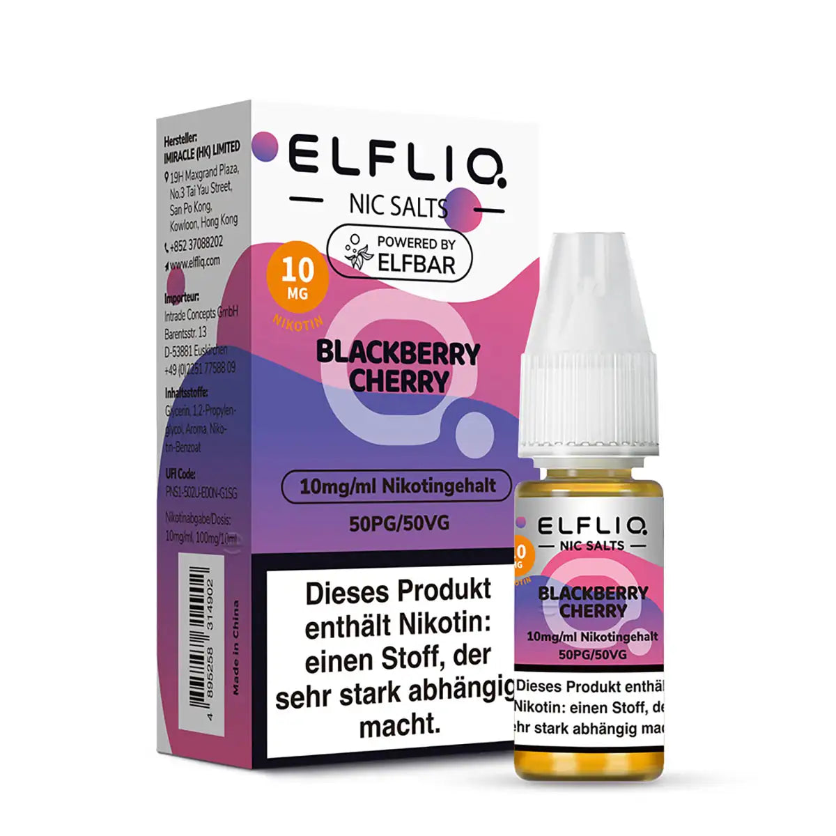 ELFLIQ - Blackberry Cherry - Nikotinsalz - 10 ml