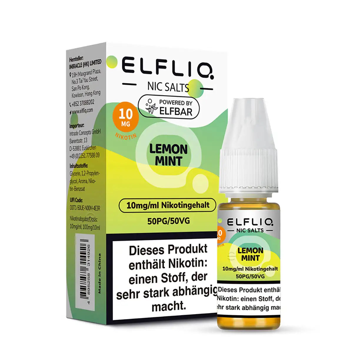 ELFLIQ - Lemon Mint - Nikotinsalz - 10 ml