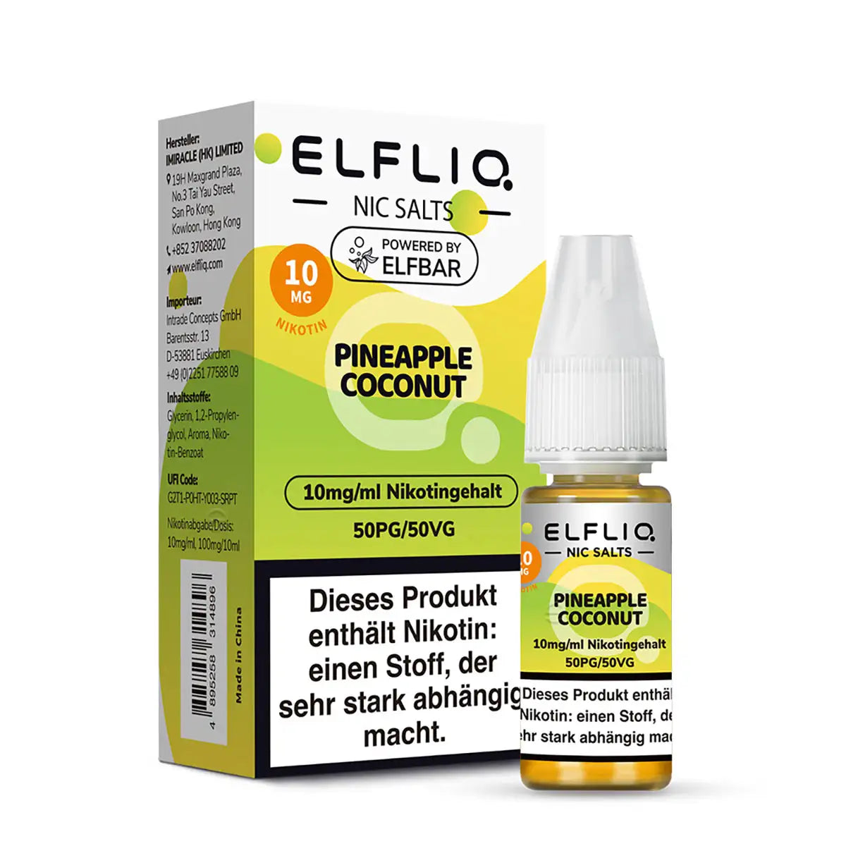 ELFLIQ - Pineapple Coconut - Nikotinsalz - 10 ml